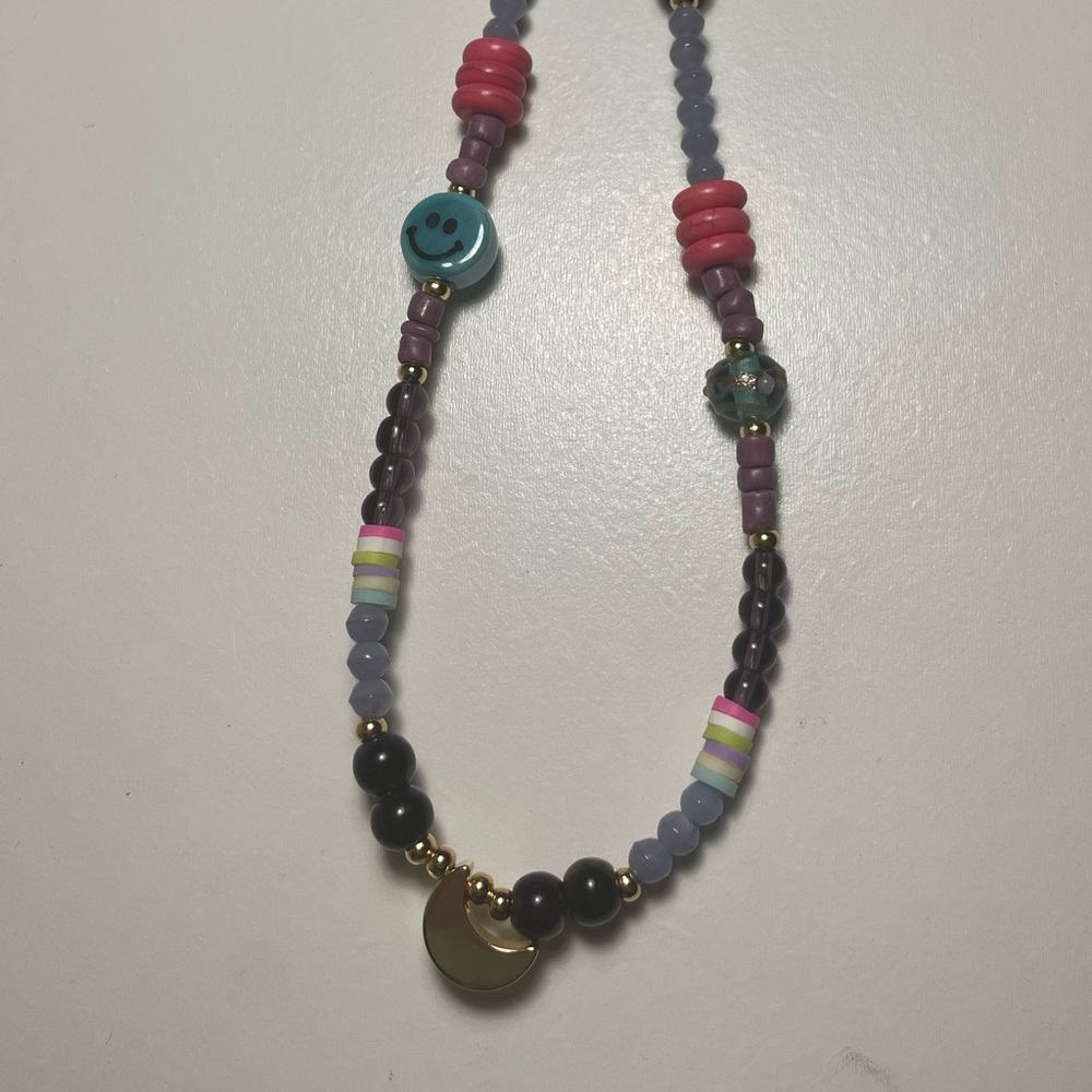 Necklace “Bad Bunny Style” Smiley Face